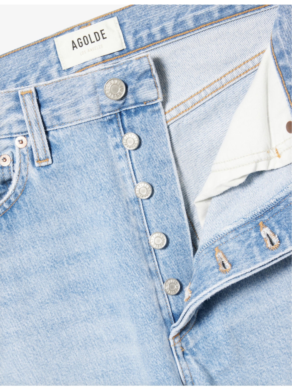 Luna faded-wash high-rise recycled-denim jeans - 7