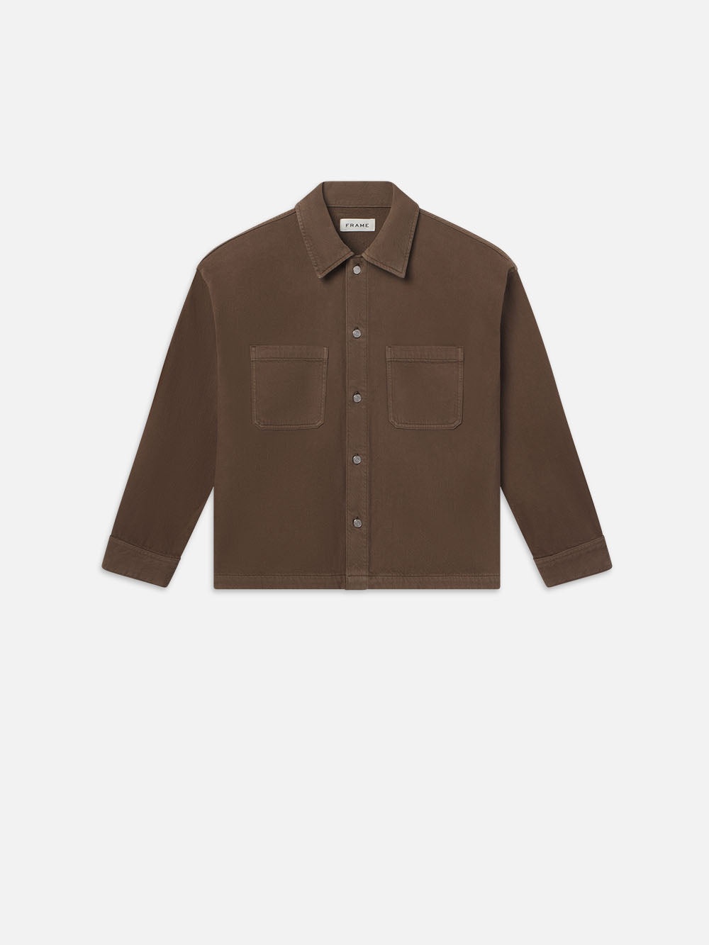 Textured Terry Relaxed Shirt in Soft Mocha - 1