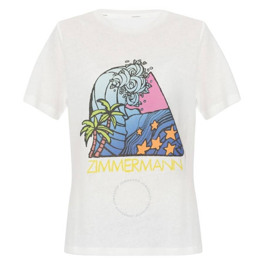 Zimmermann Tiggy Printed Short-Sleeve T-Shirt - 1