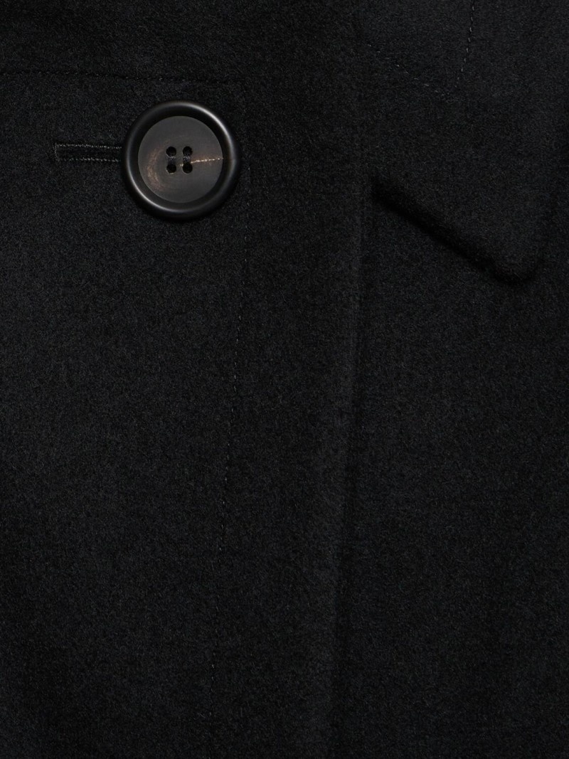 Melton wool blend long coat - 4