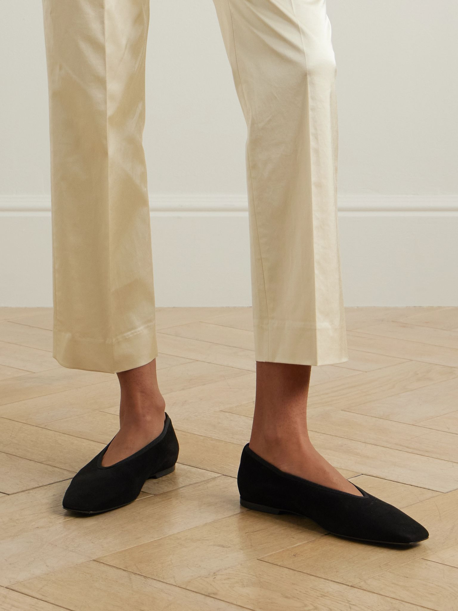The Minimalist suede ballet flats Black - 2