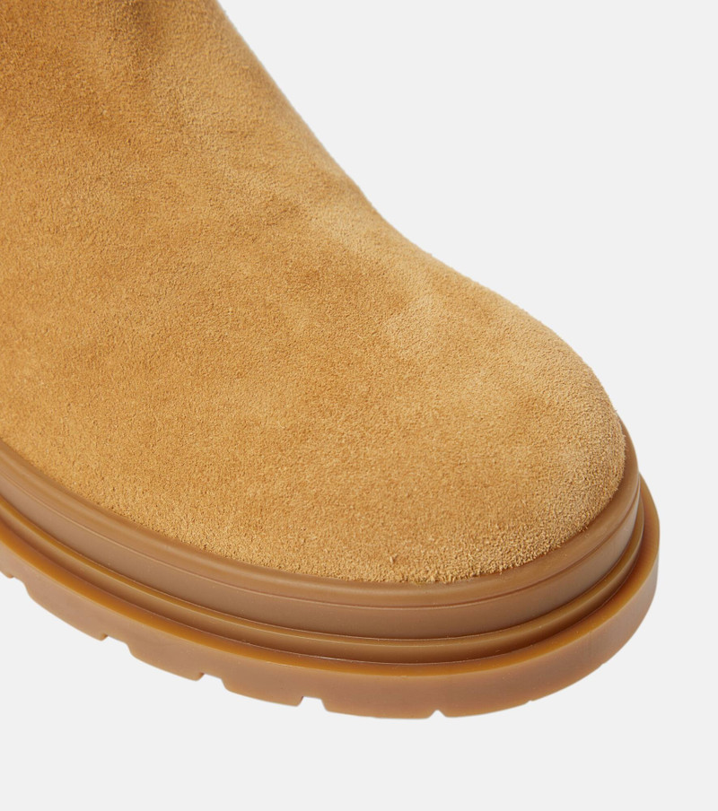 St. Moritz leather and shearling ankle boots 6