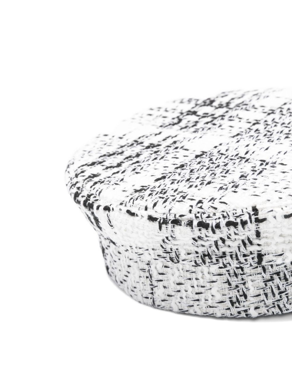 tweed-check beret - 2