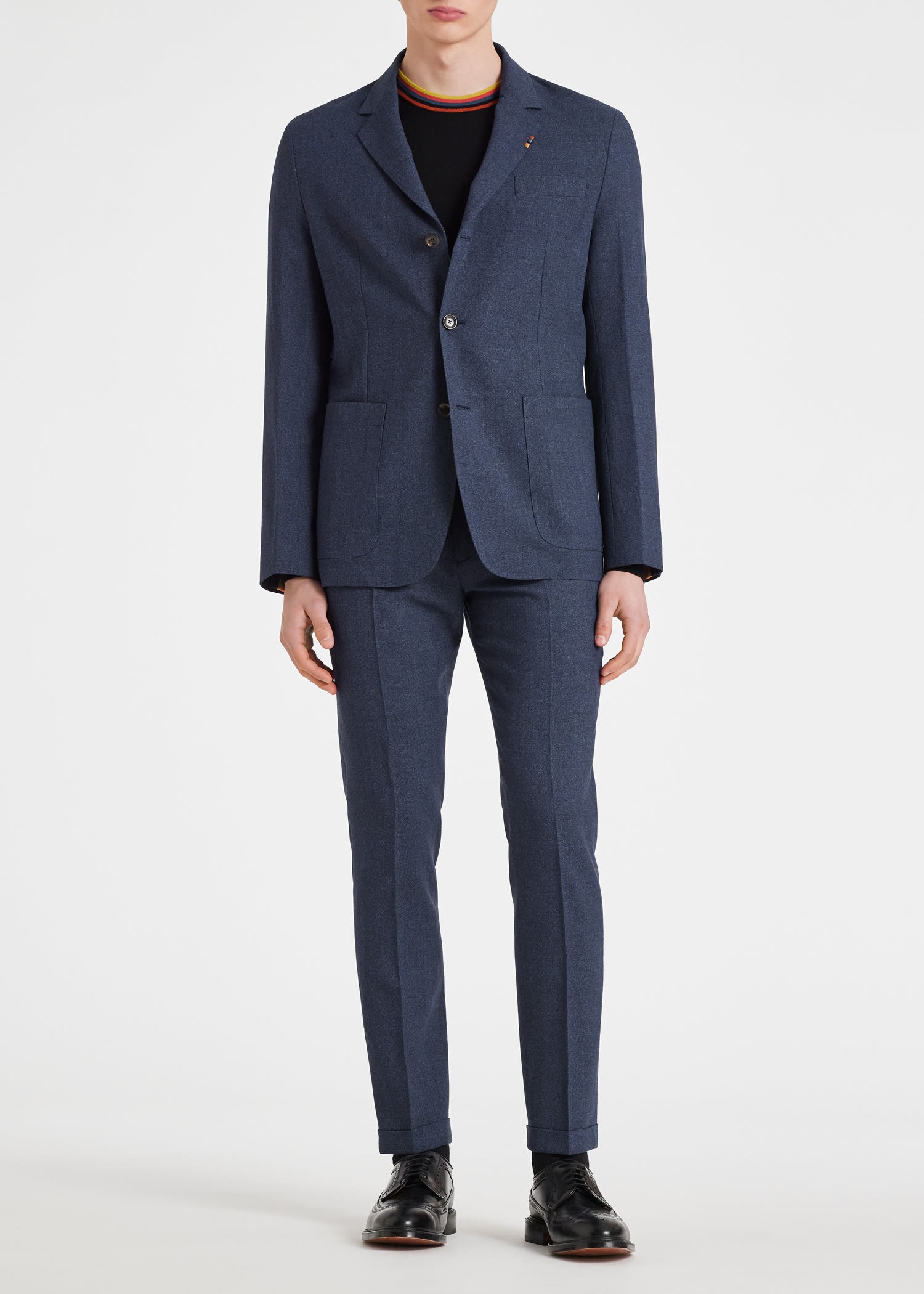 Slate Blue Wool Pants - 7
