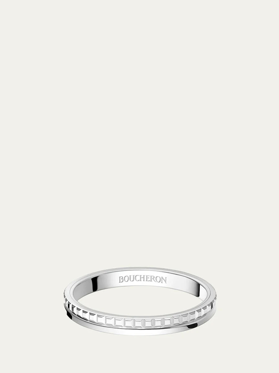 Quatre Radiant Edition Small Platinum Wedding Band - 1