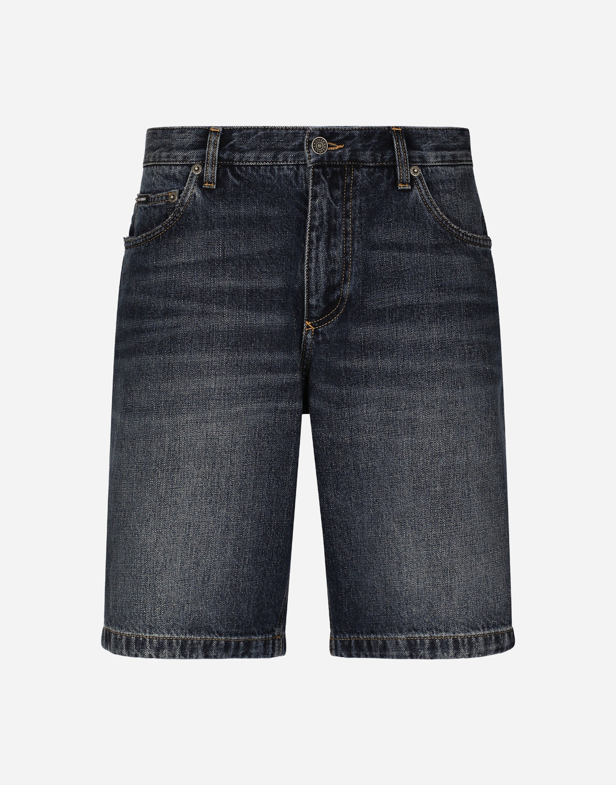 Blue denim shorts - 1