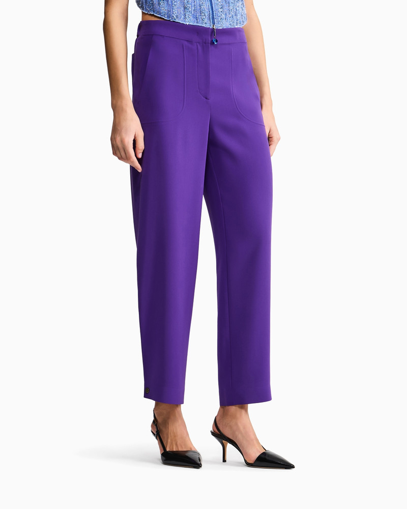 GIORGIO ARMANI TECHNICAL-CADY STRAIGHT TROUSERS outlook