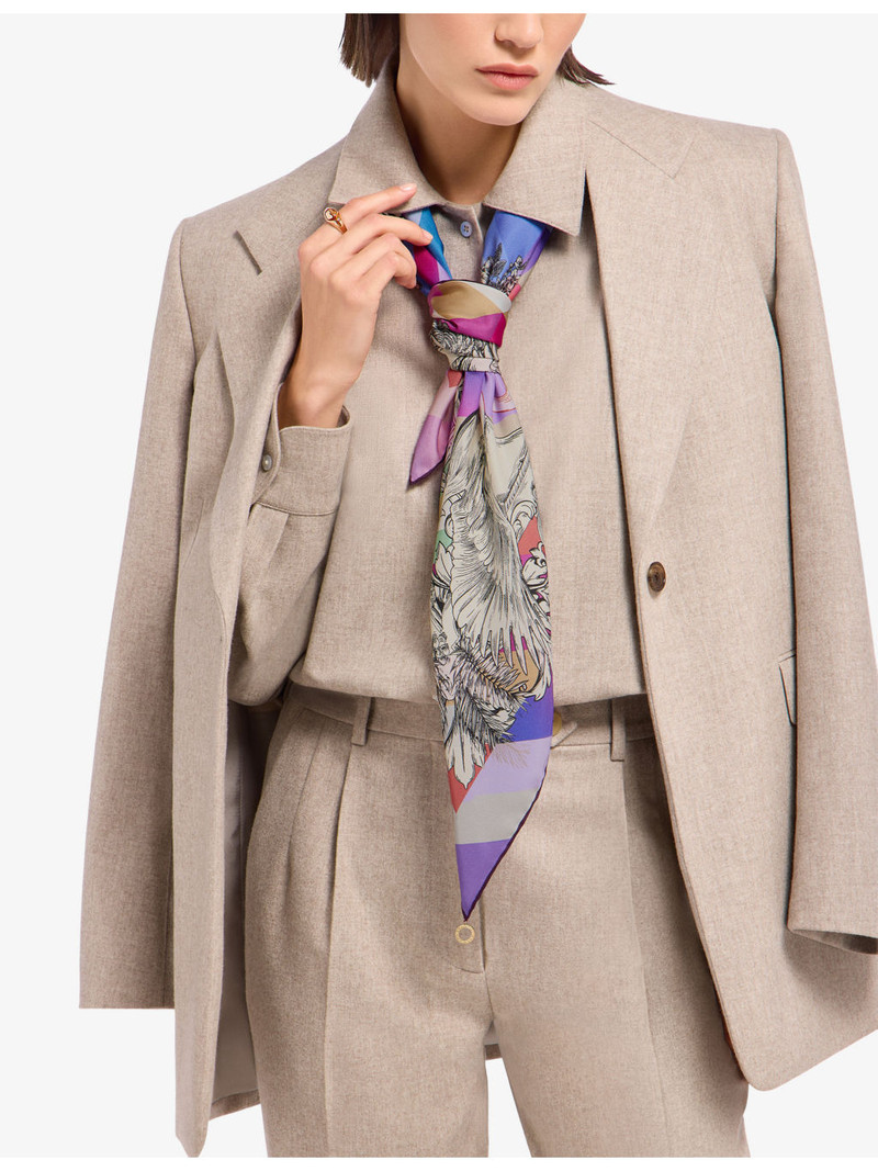 BVLGARI Polychroma Printed Square Silk-Twill Scarf outlook