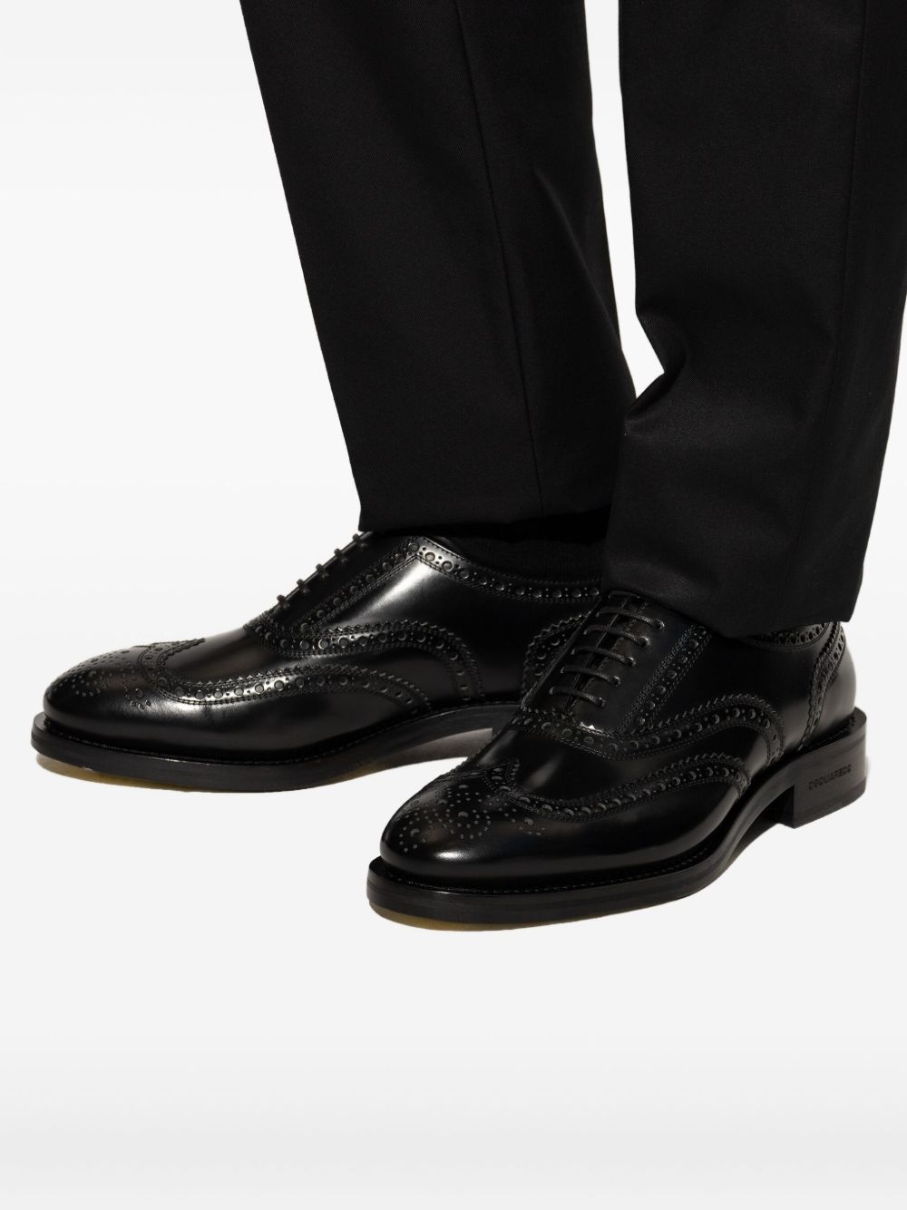 brogue-style leather Oxford shoes - 6