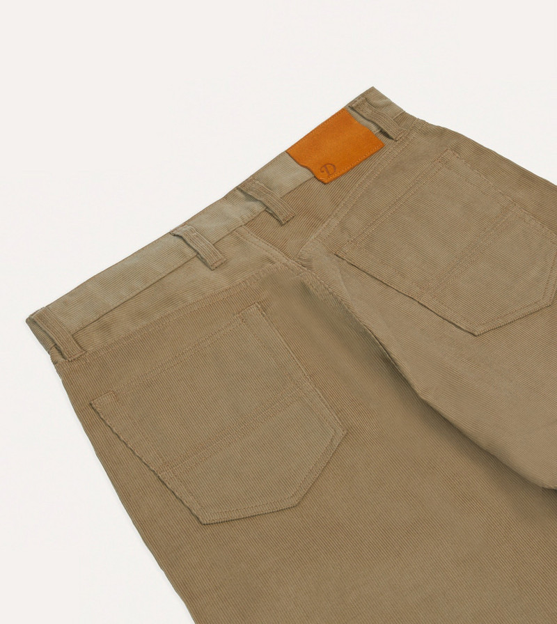 Tobacco Japanese Selvedge Needlecord Five-Pocket Trousers 5