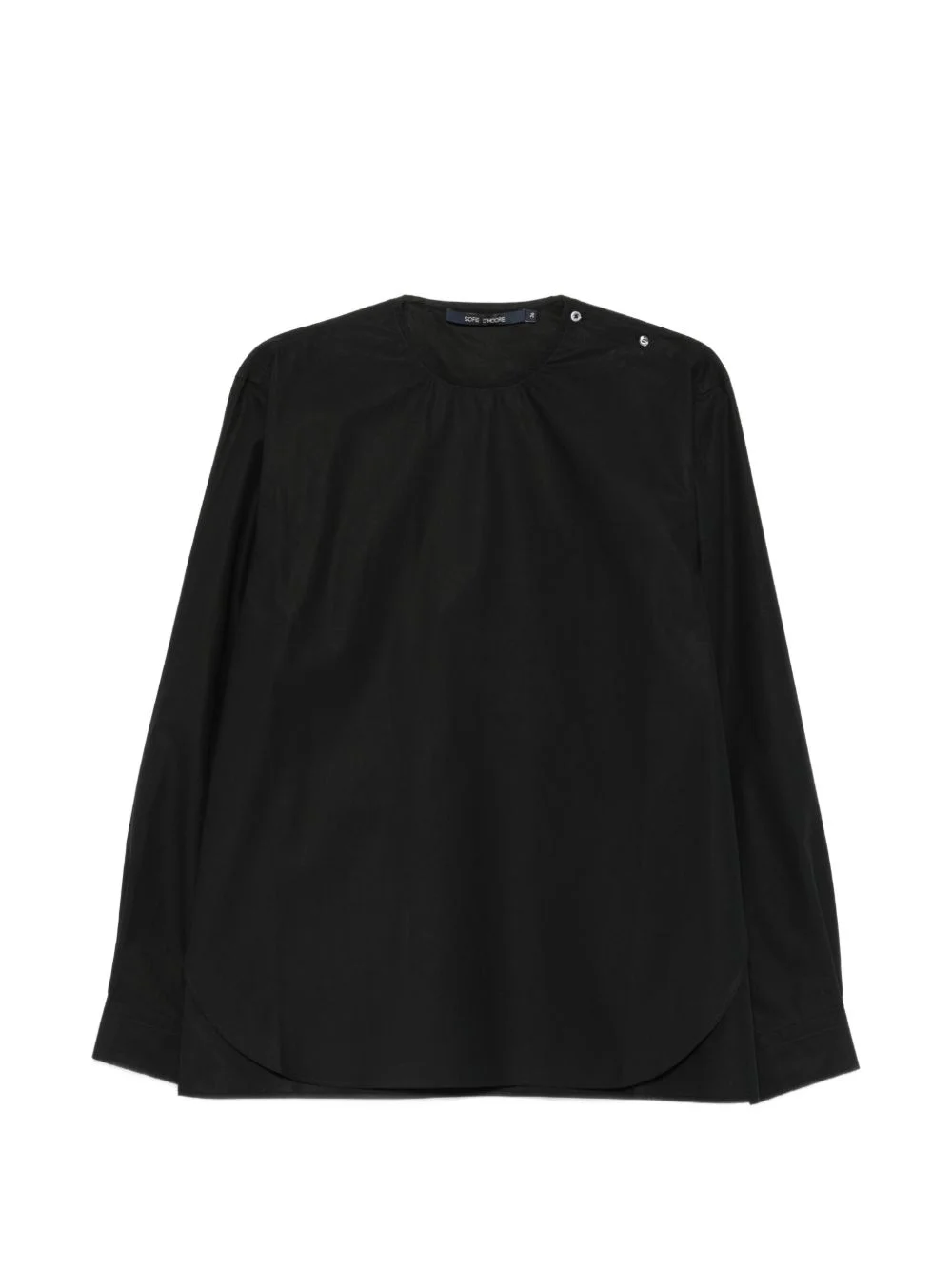button-shoulder long-sleeve blouse - 1