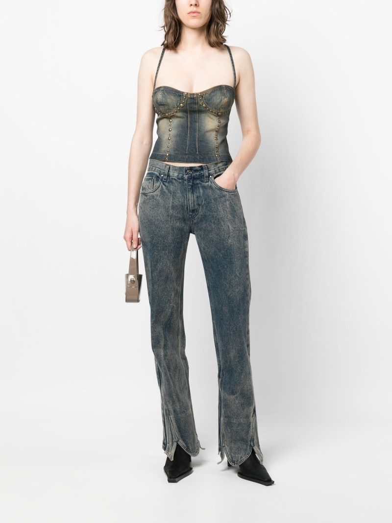 Blumarine Jean denim tank top outlook