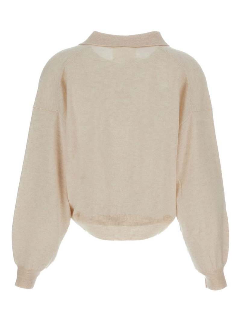 LISA YANG polo ribbed trim sweater outlook