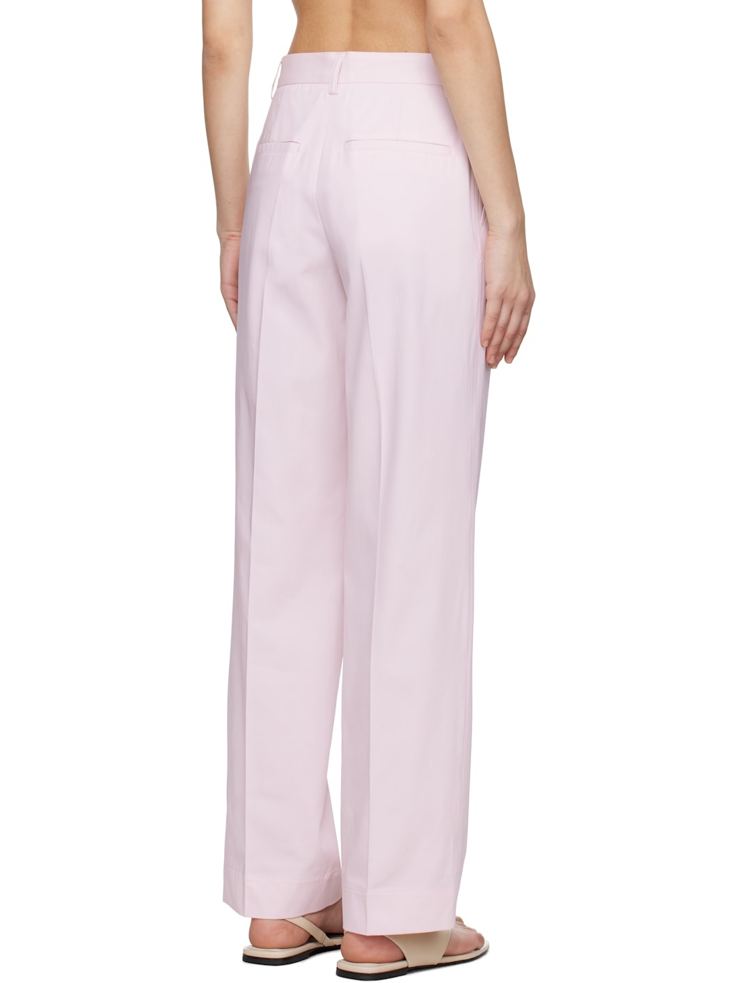 Pink Slanted Pocket Trousers - 3