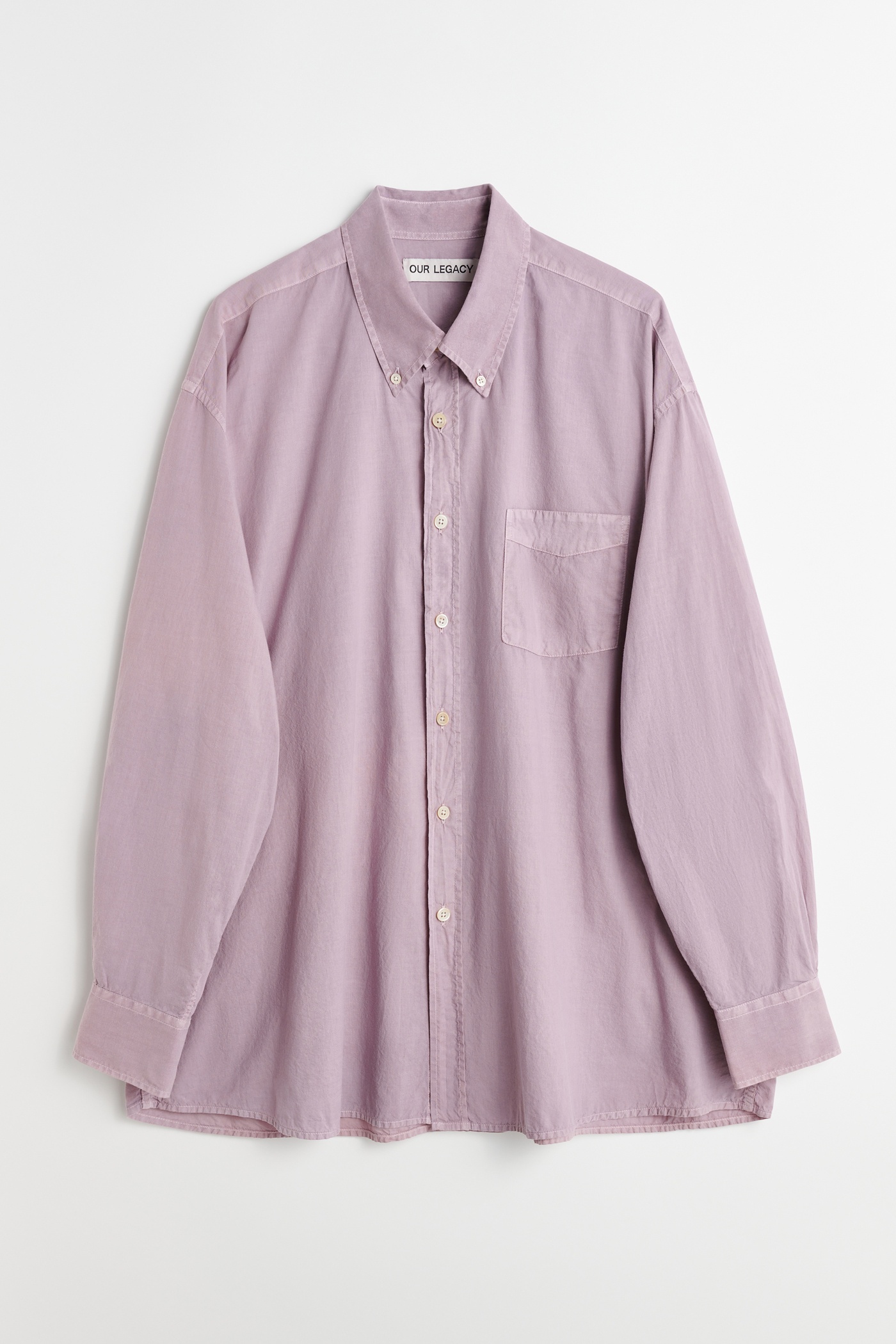 Borrowed BD Shirt Dusty Lilac Cotton Voile - 1