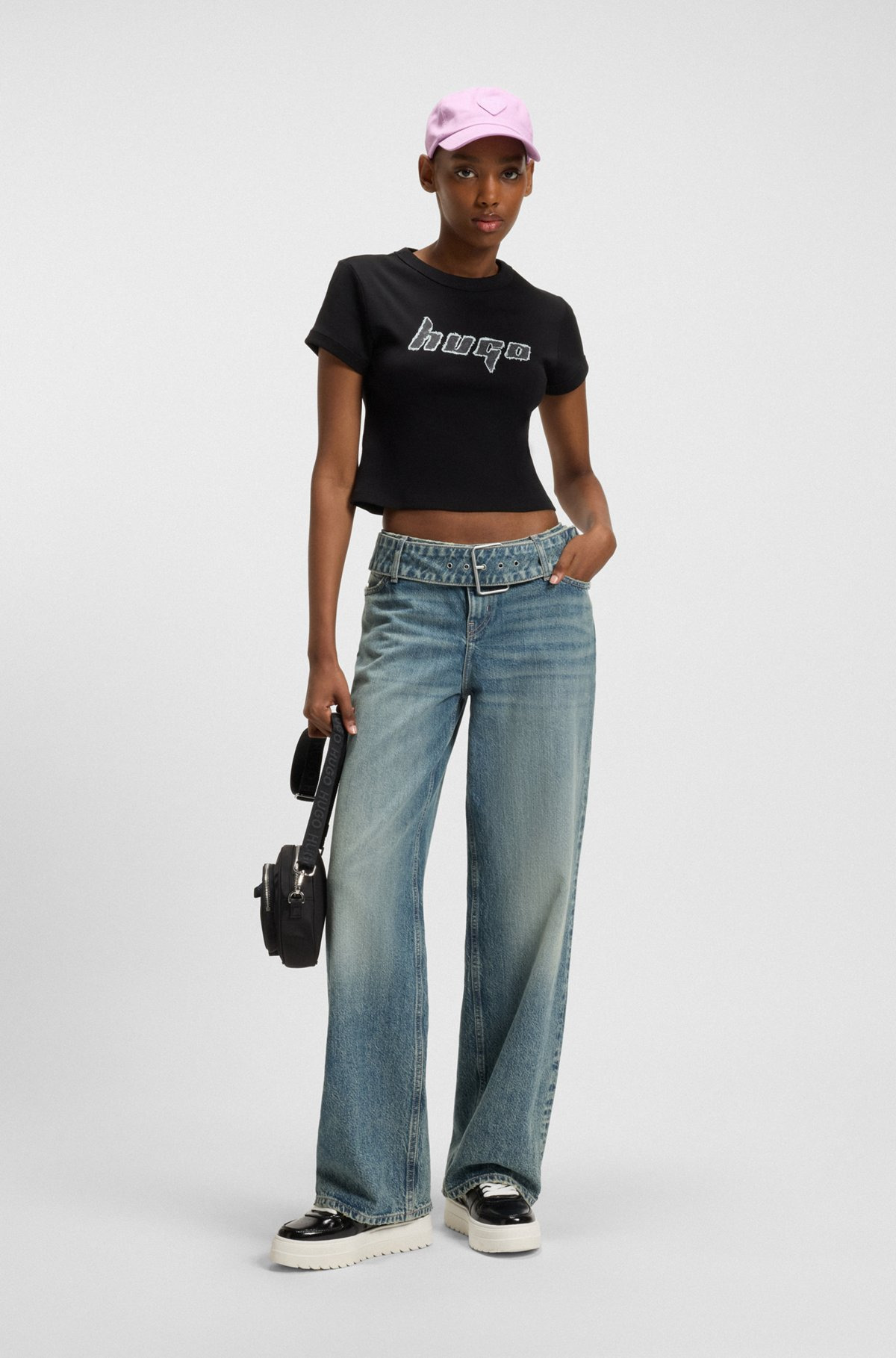 BAGGY-FIT JEANS WITH DENIM BELT - 3