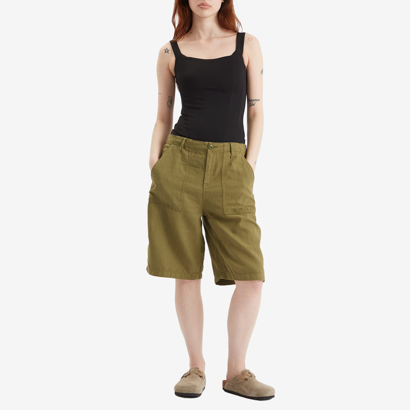 GOOD AMERICAN Good American Lite Linen Bermuda Short outlook
