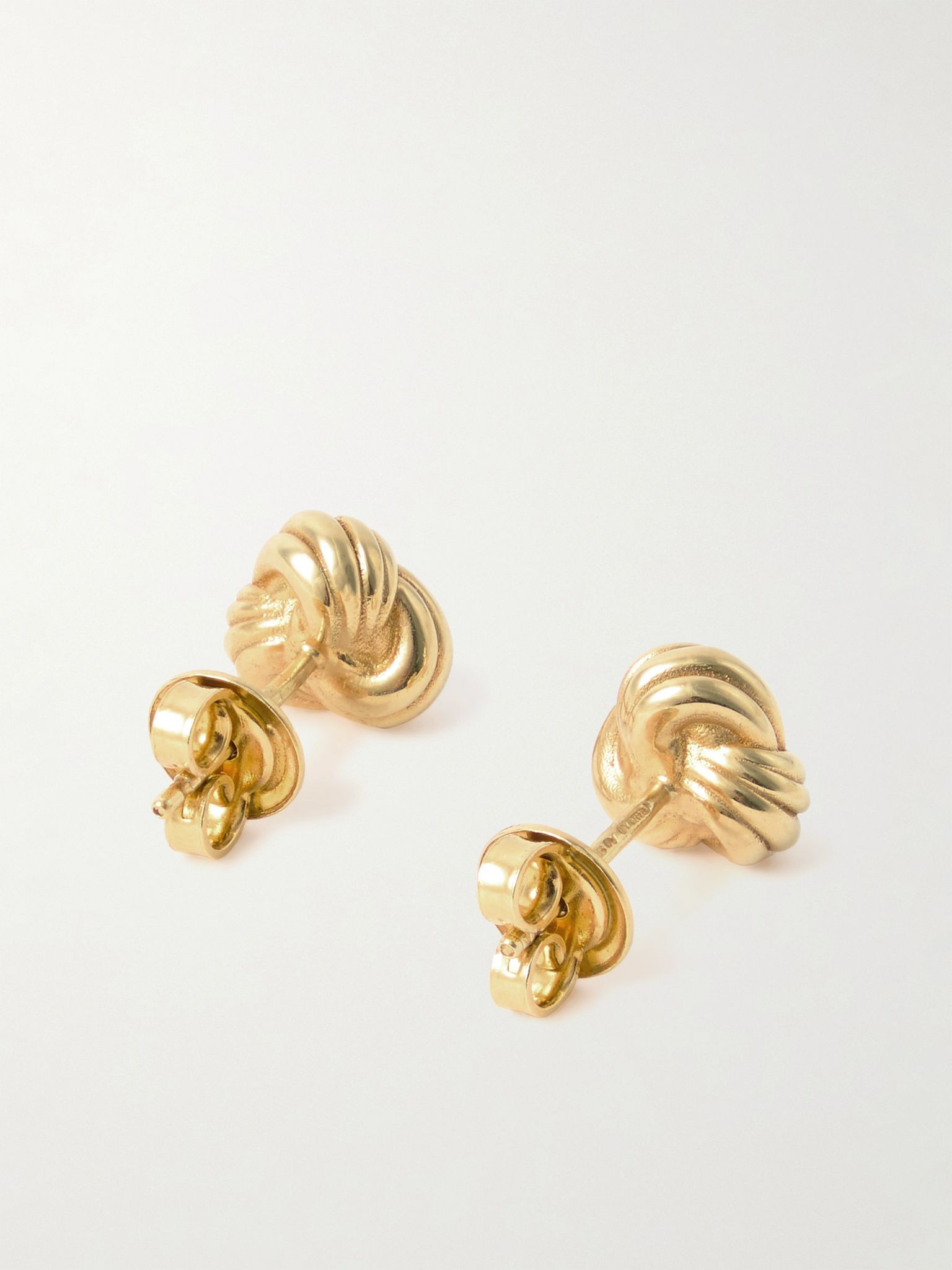 Knot gold-plated earrings Gold - 3