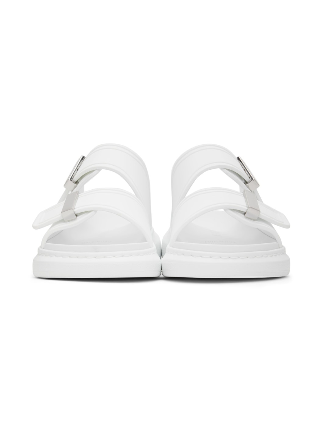 White Hybrid Slide Sandals - 2