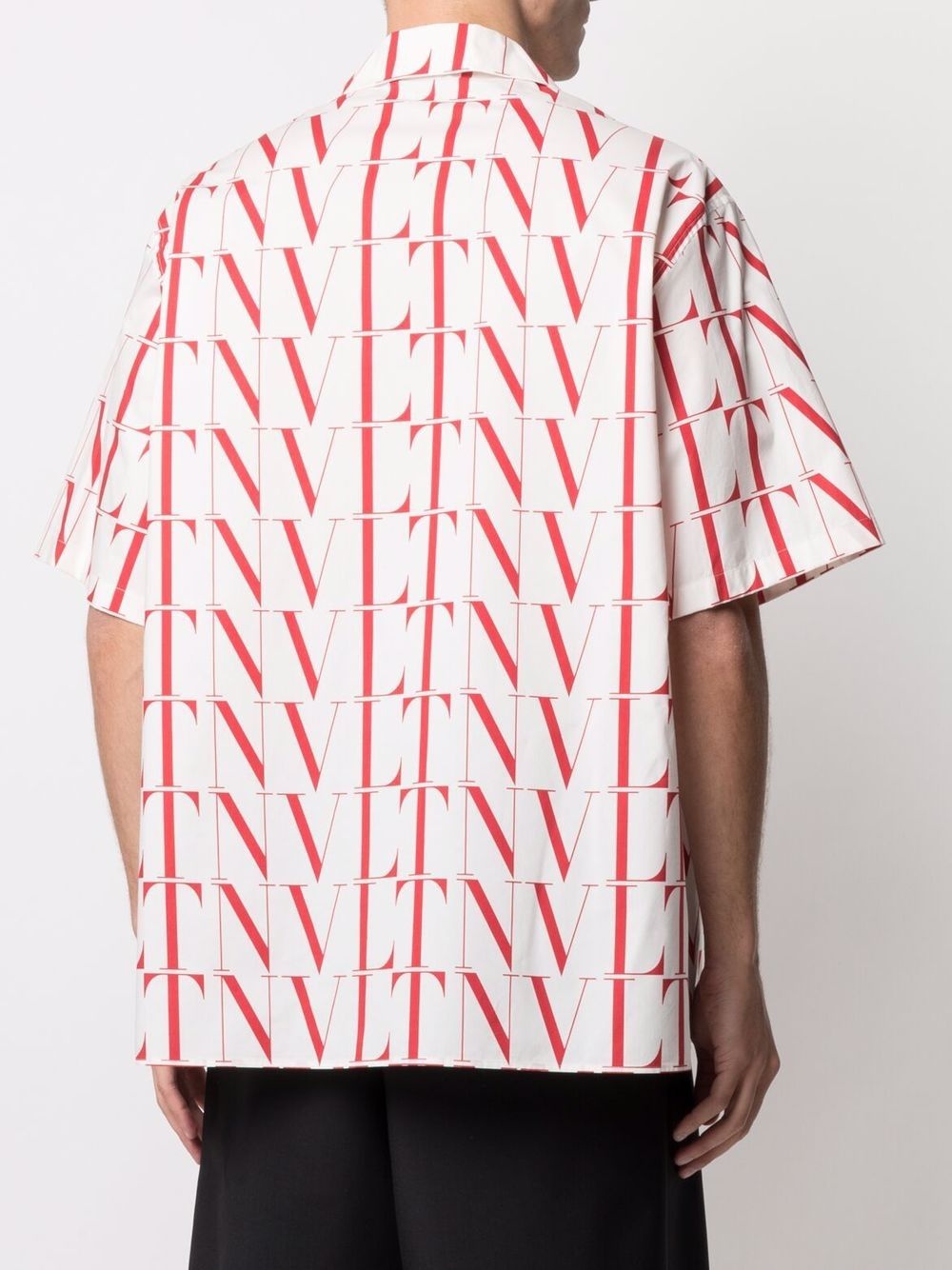 VLTN-print short-sleeve shirt - 4