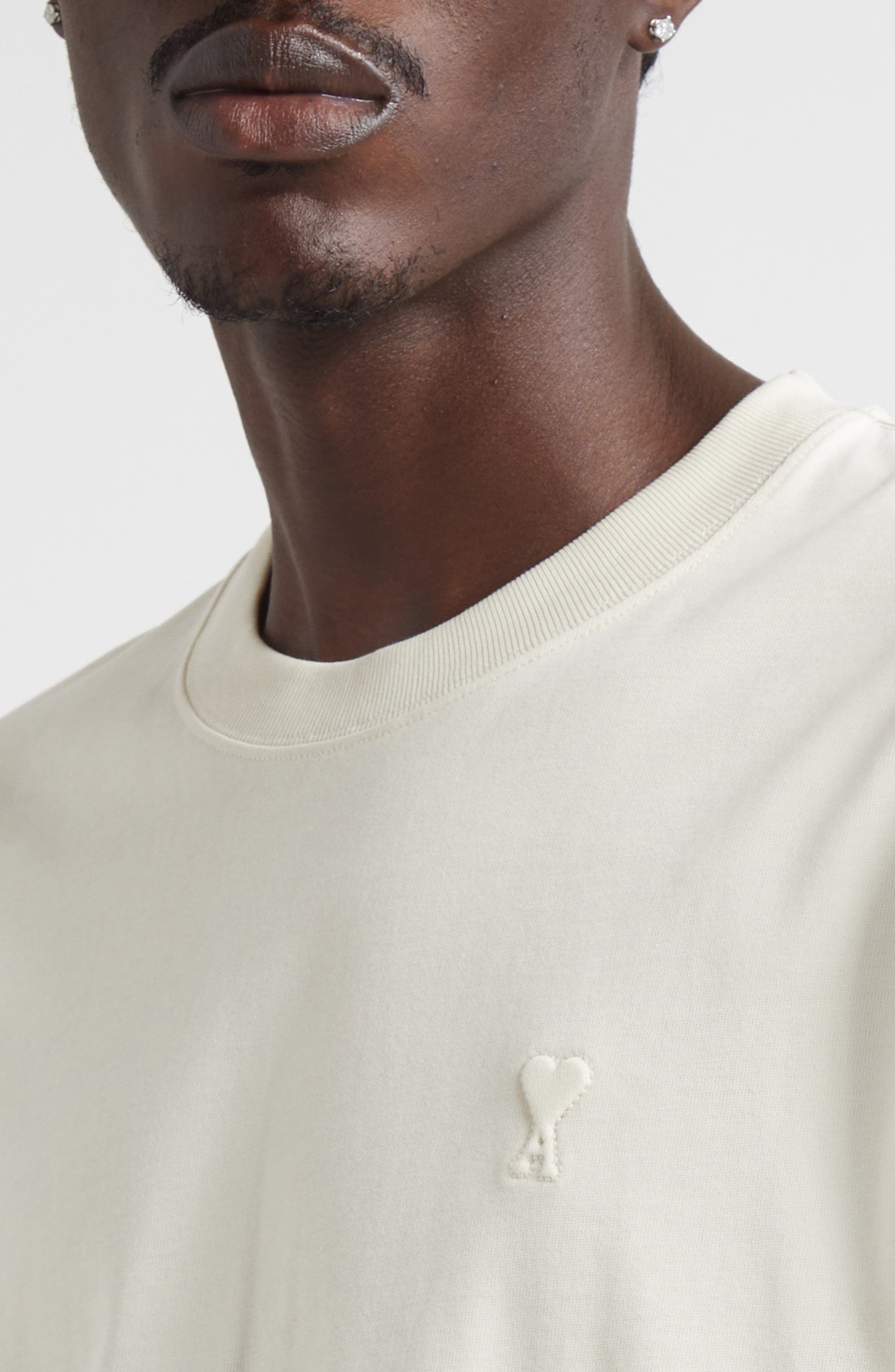 AMI PARIS Ami de Coeur Cotton T-Shirt in Ivoire at Nordstrom - 4