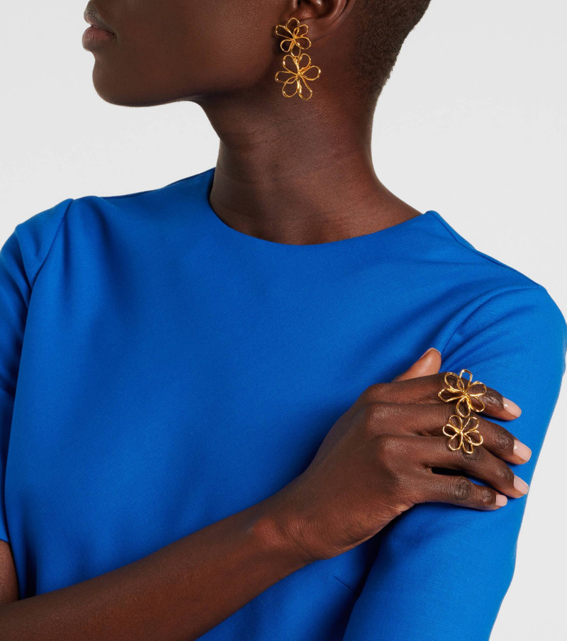 Oscar de la Renta Threaded Flower ring outlook