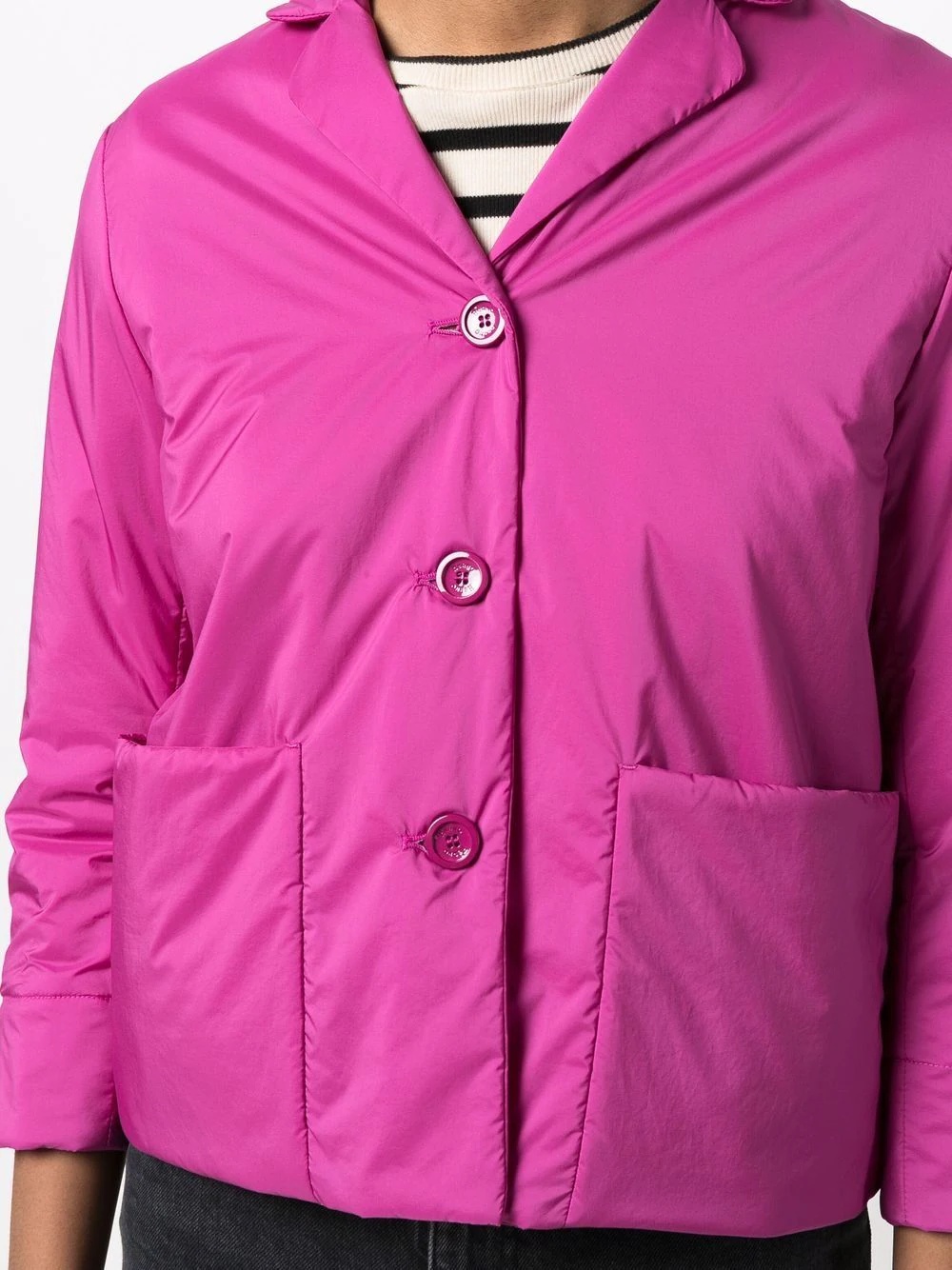 single-breasted cropped jacket - 5