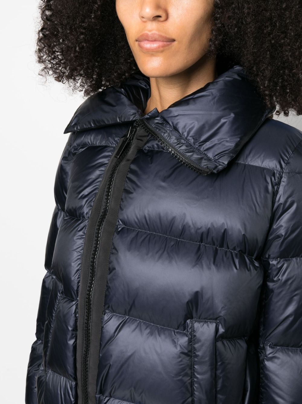 sacai high-neck zip-fastening padded jacket | REVERSIBLE