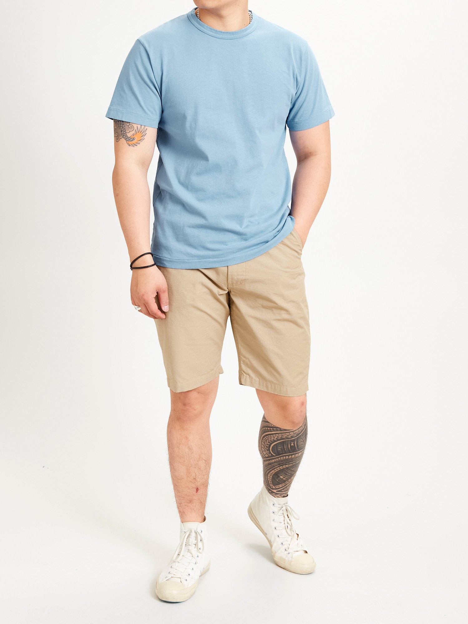 New Yorker Shorts in Beige Ripstop - 10