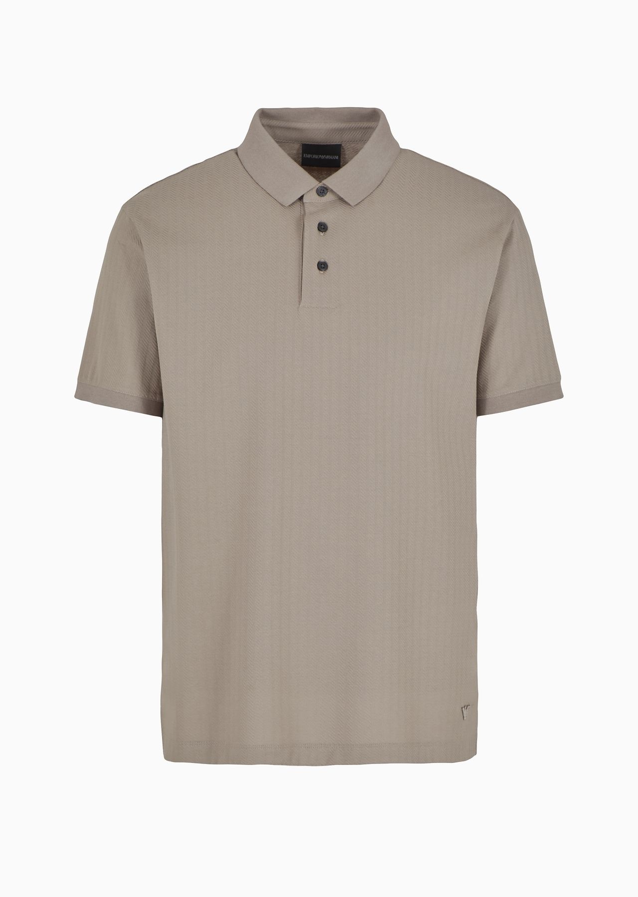 Jacquard-jersey polo shirt with op-art motif - 1