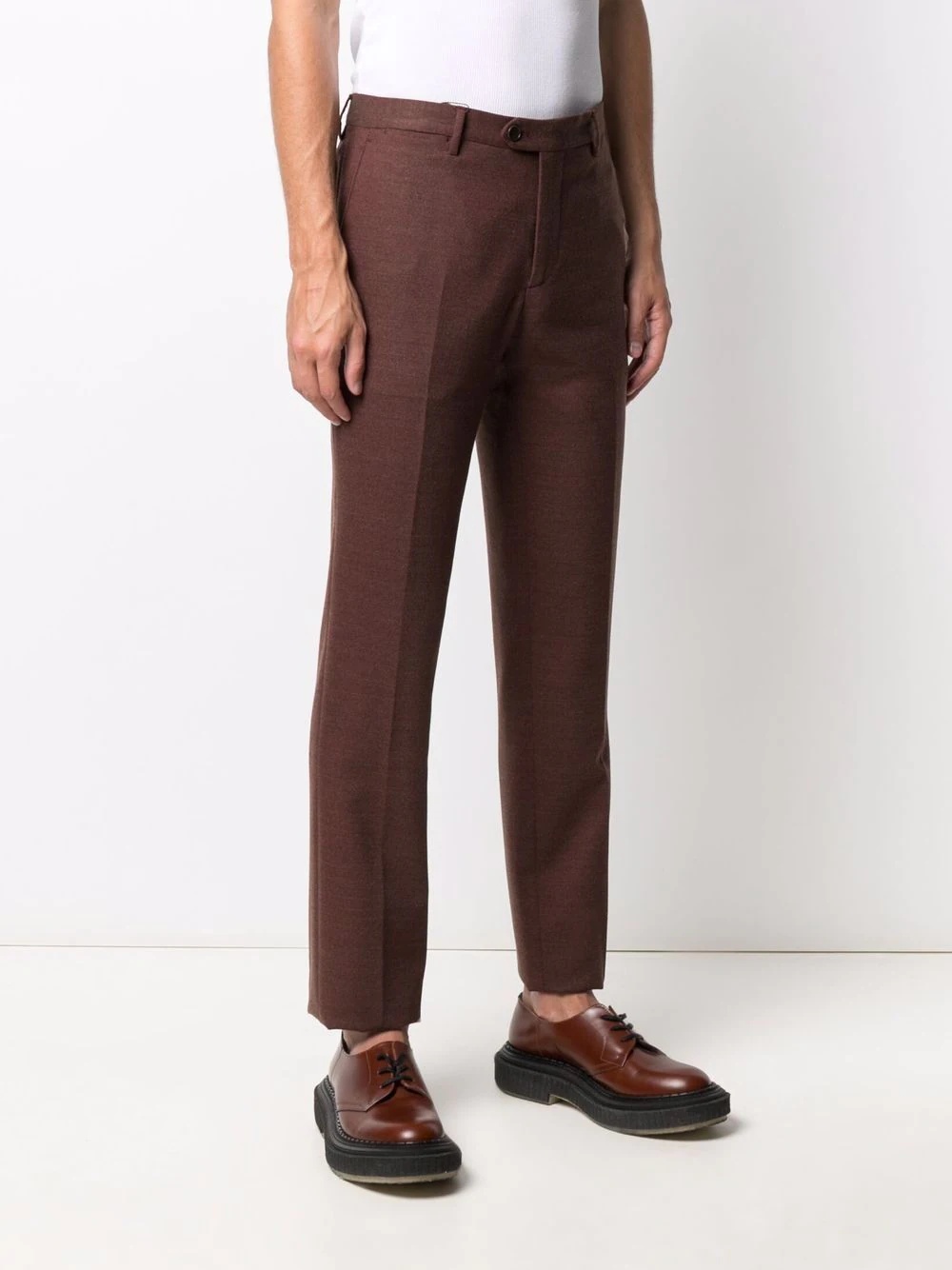 tailored wool-blend trousers - 3