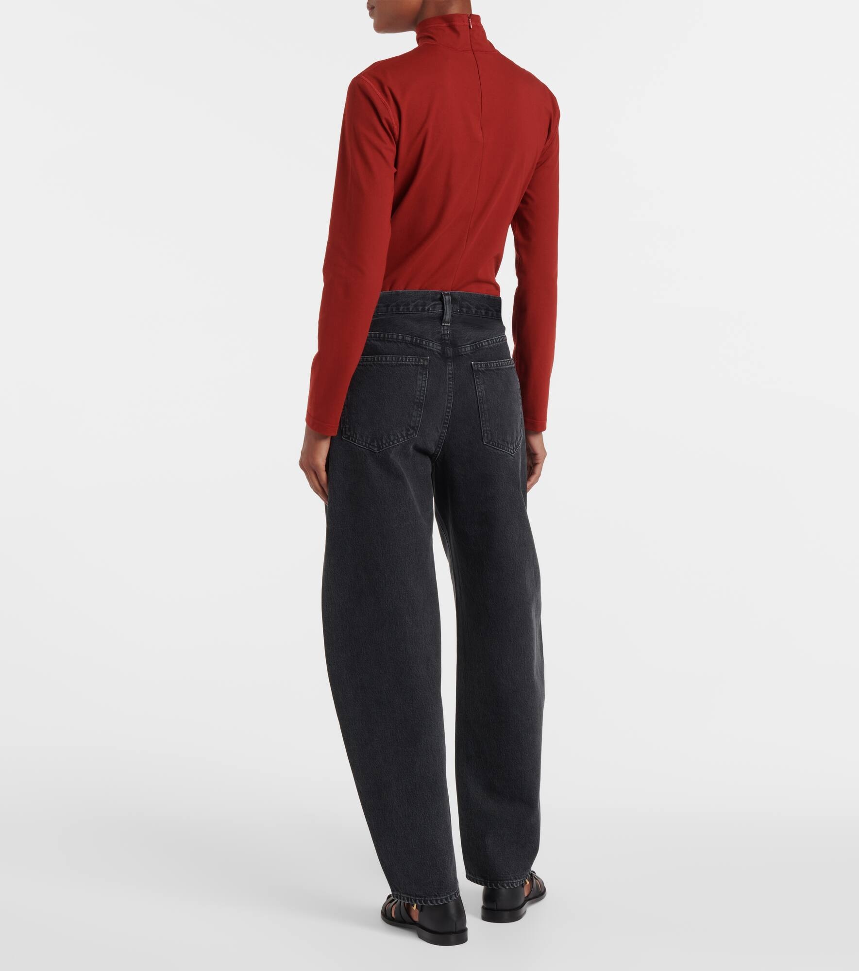 Balloon mid-rise barrel-leg jeans - 3