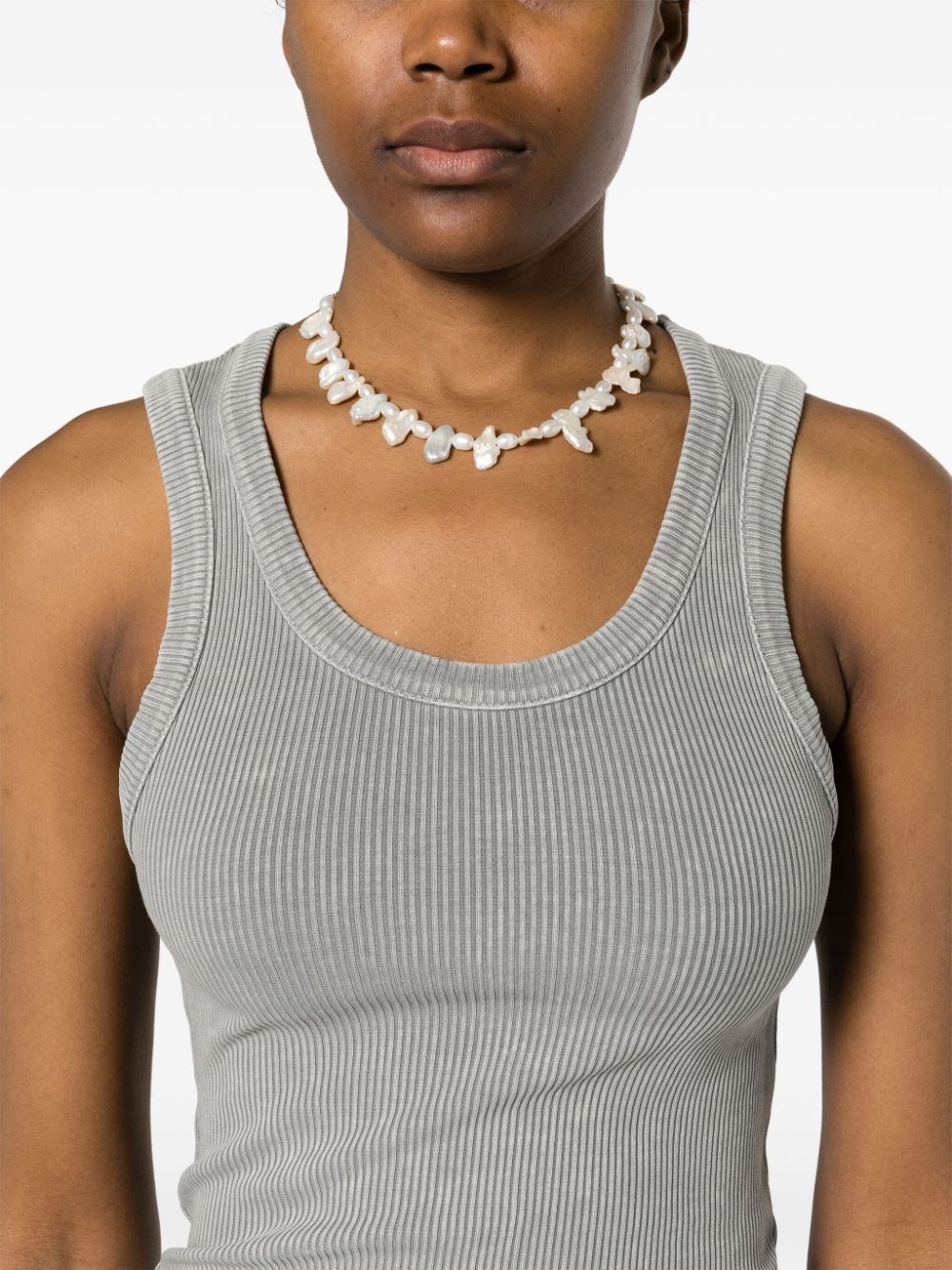 Poppy fine-ribbed tank top - 5