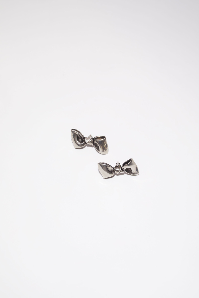 Bow earrings - Antique Silver 1