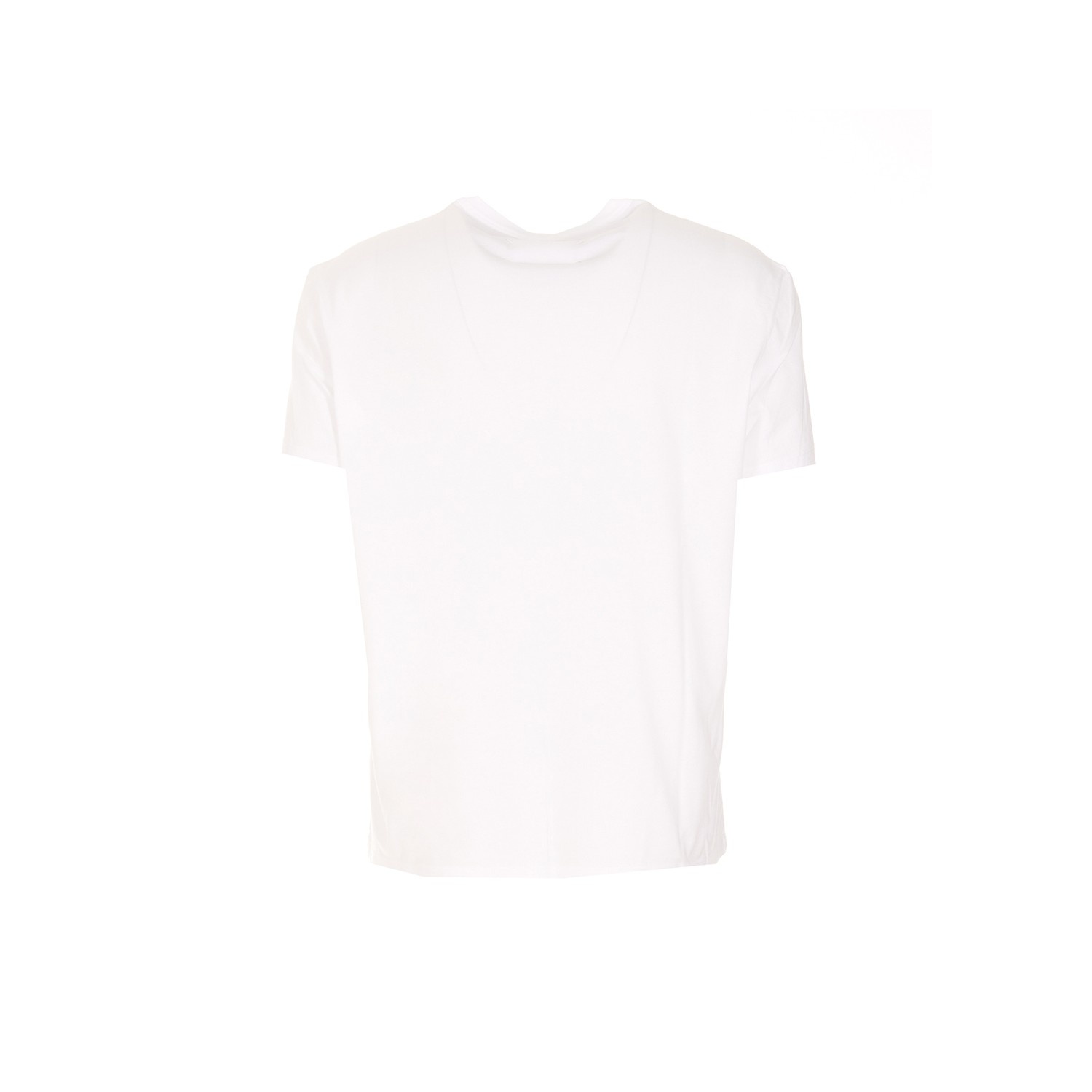 WHITE AND BLACK COTTON T-SHIRT - 2