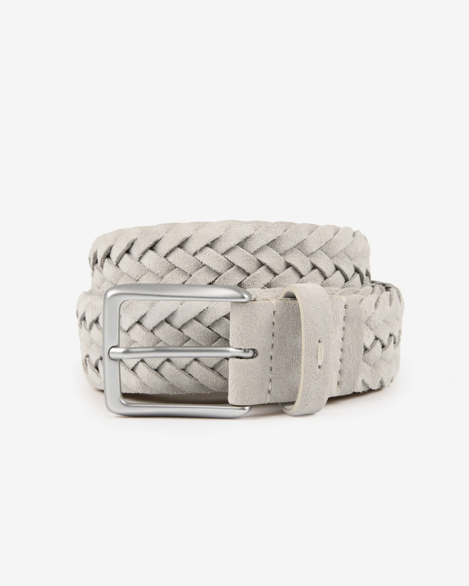 Braided suede leather belt - 1