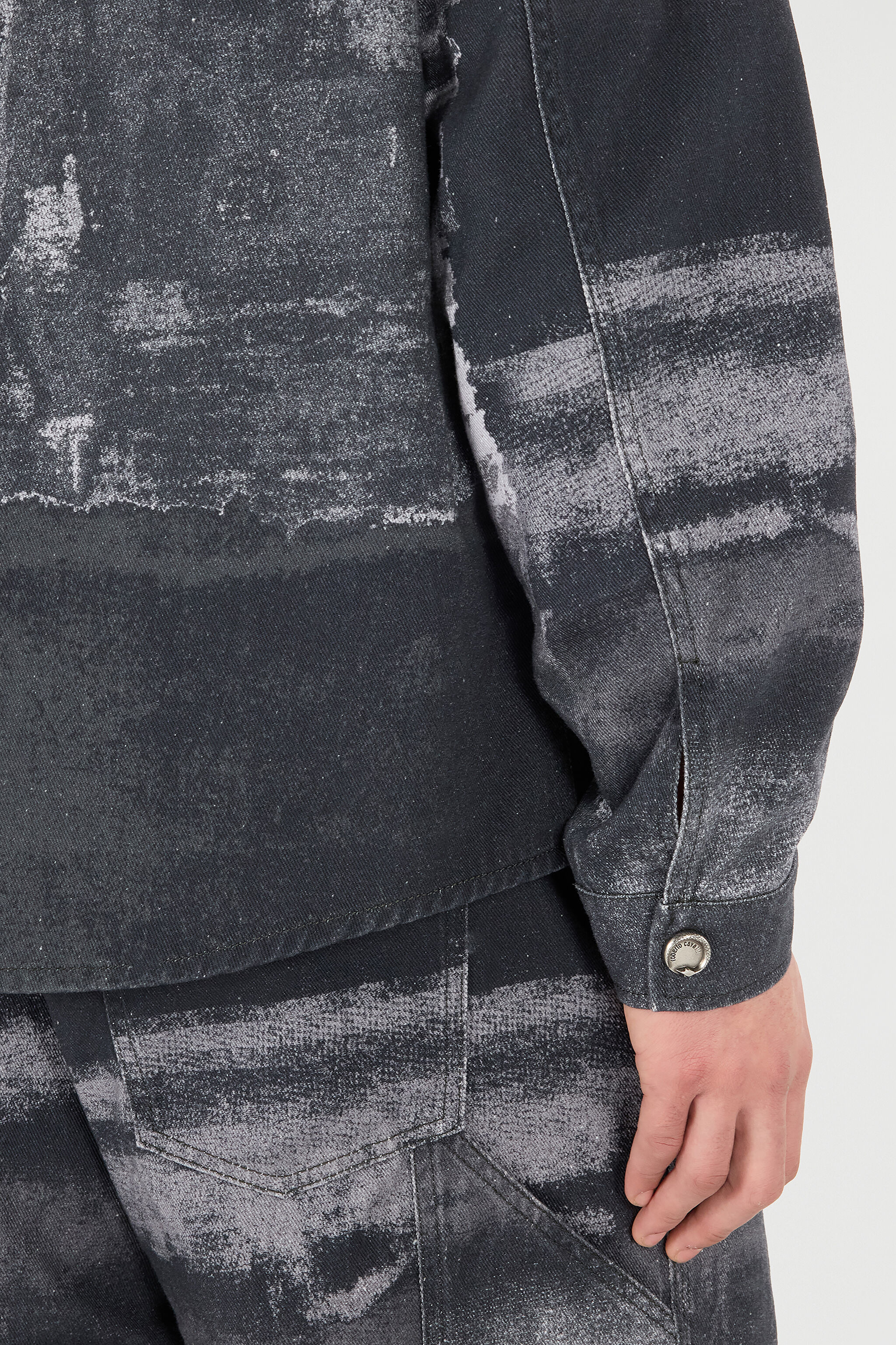 Denim Overshirt With Used Effect - 6
