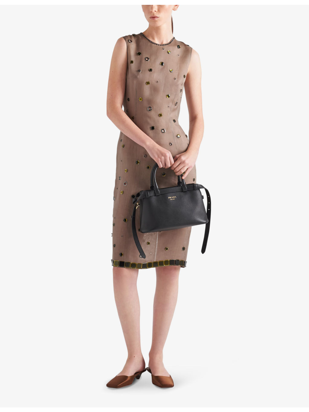 Buckle small leather tote bag - 3