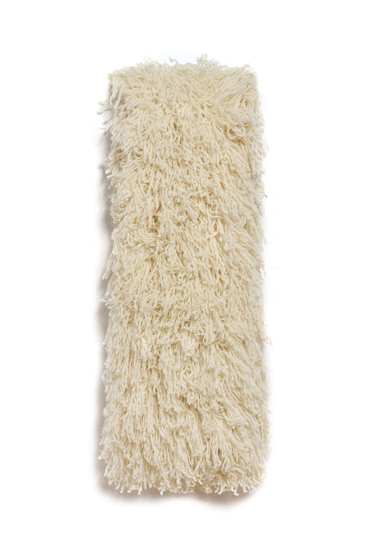 Hargreaves Knit Scarf in Ivory Virgin Wool Cashmere Silk - 1