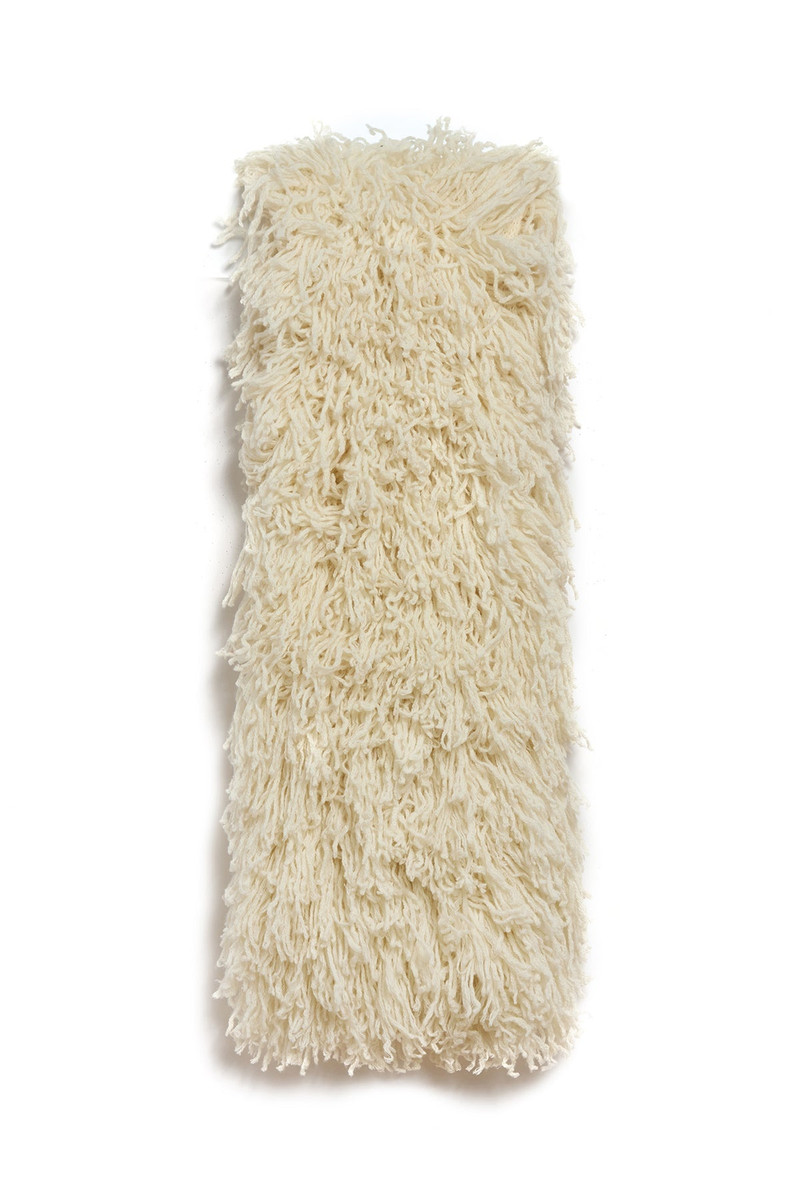Hargreaves Knit Scarf in Ivory Virgin Wool Cashmere Silk 1