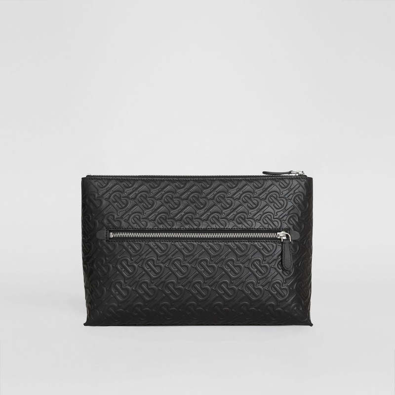 Monogram Leather Zip Pouch 1