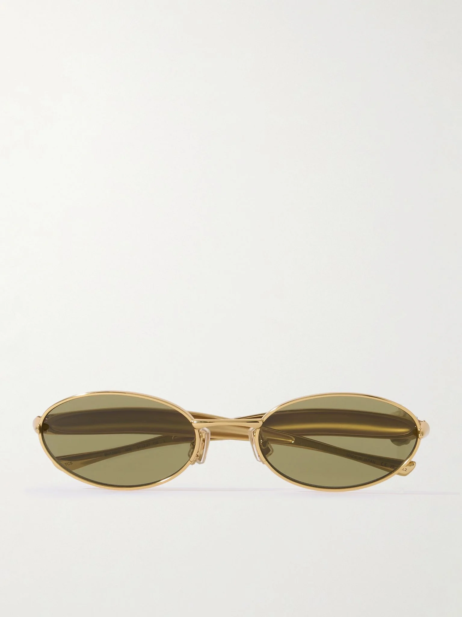 Sardine Round-Frame Gold-Tone Metal Sunglasses Gold - 1