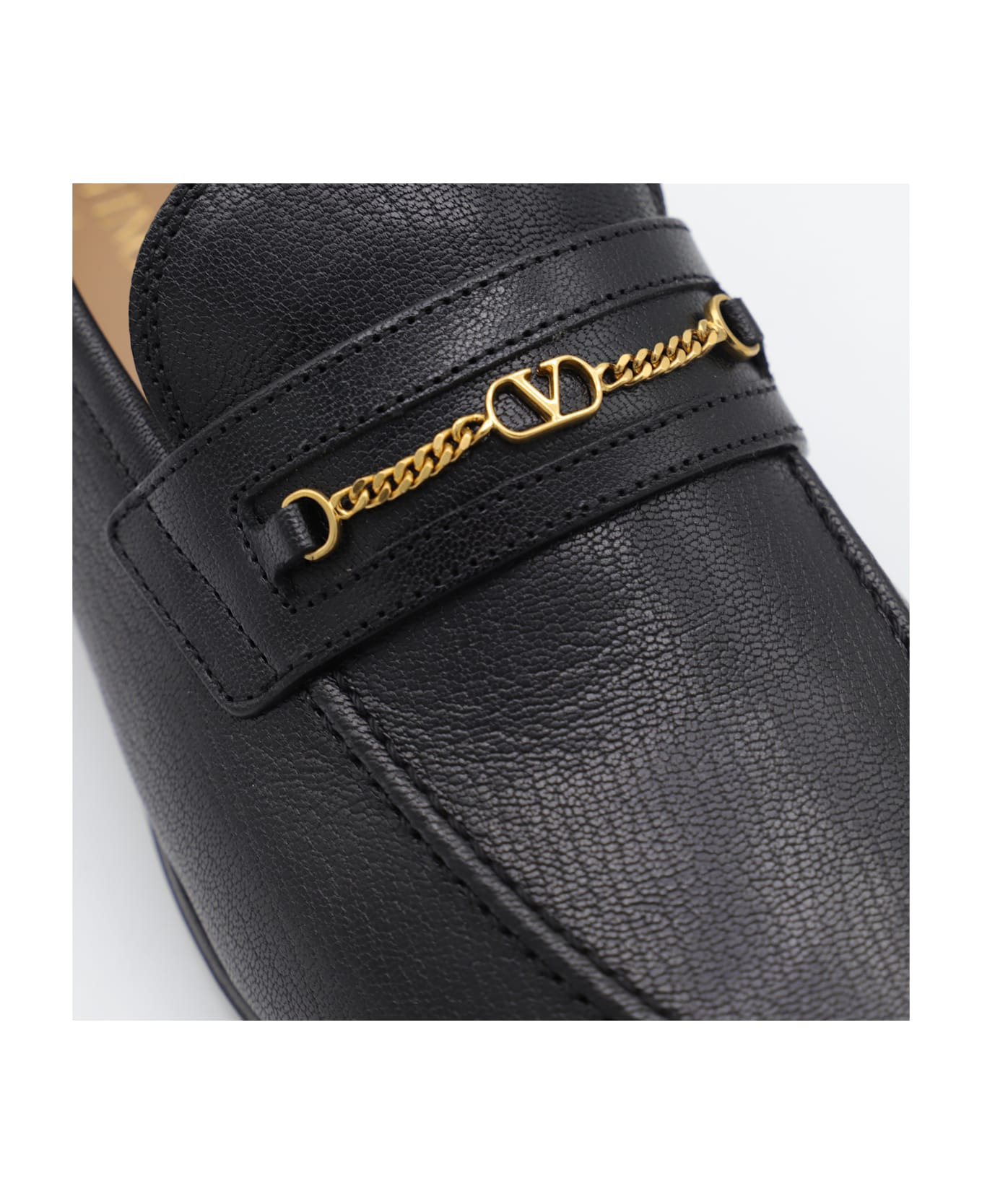 Black Leather Loafers - 4