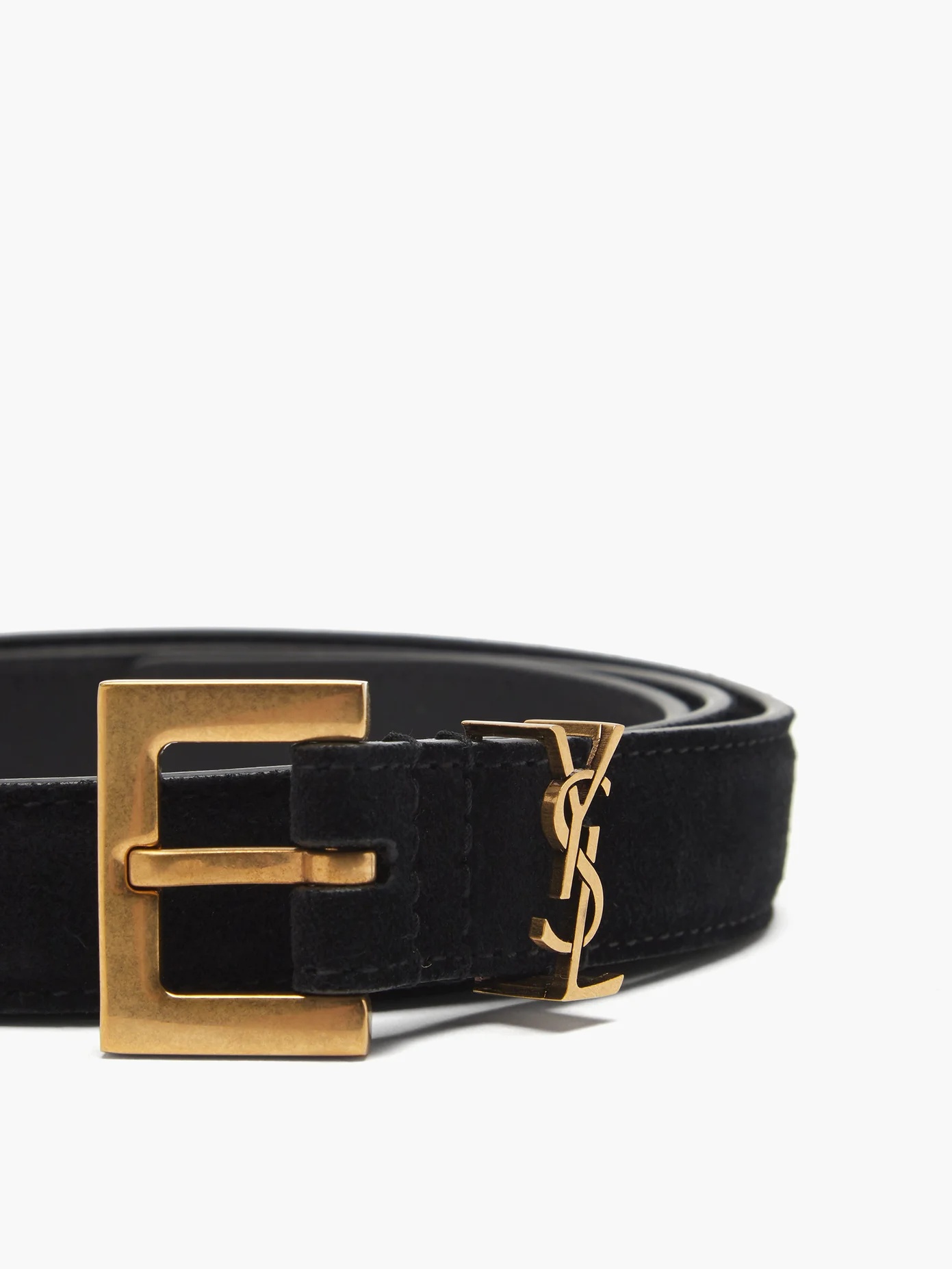 Monogram suede belt - 3