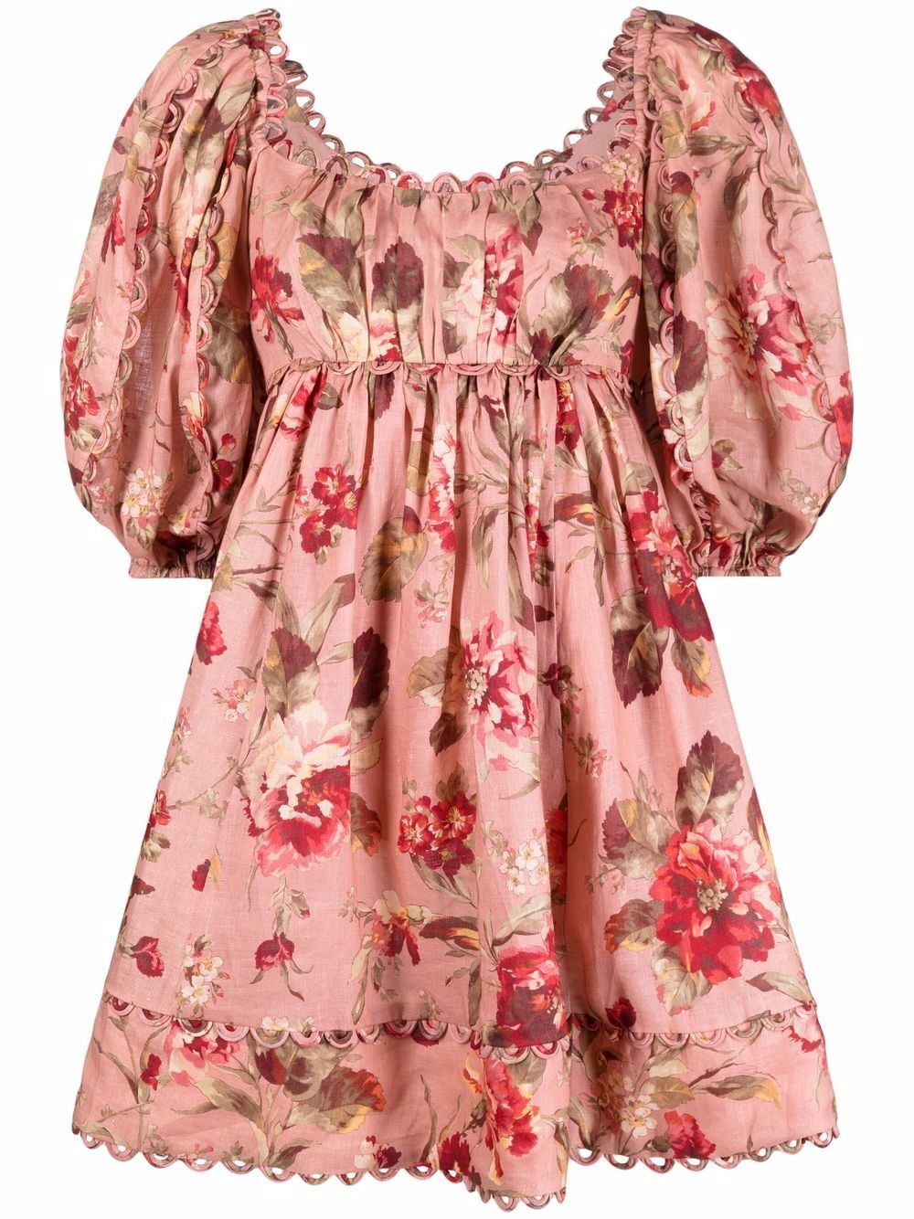 floral-print empire-waist dress - 1