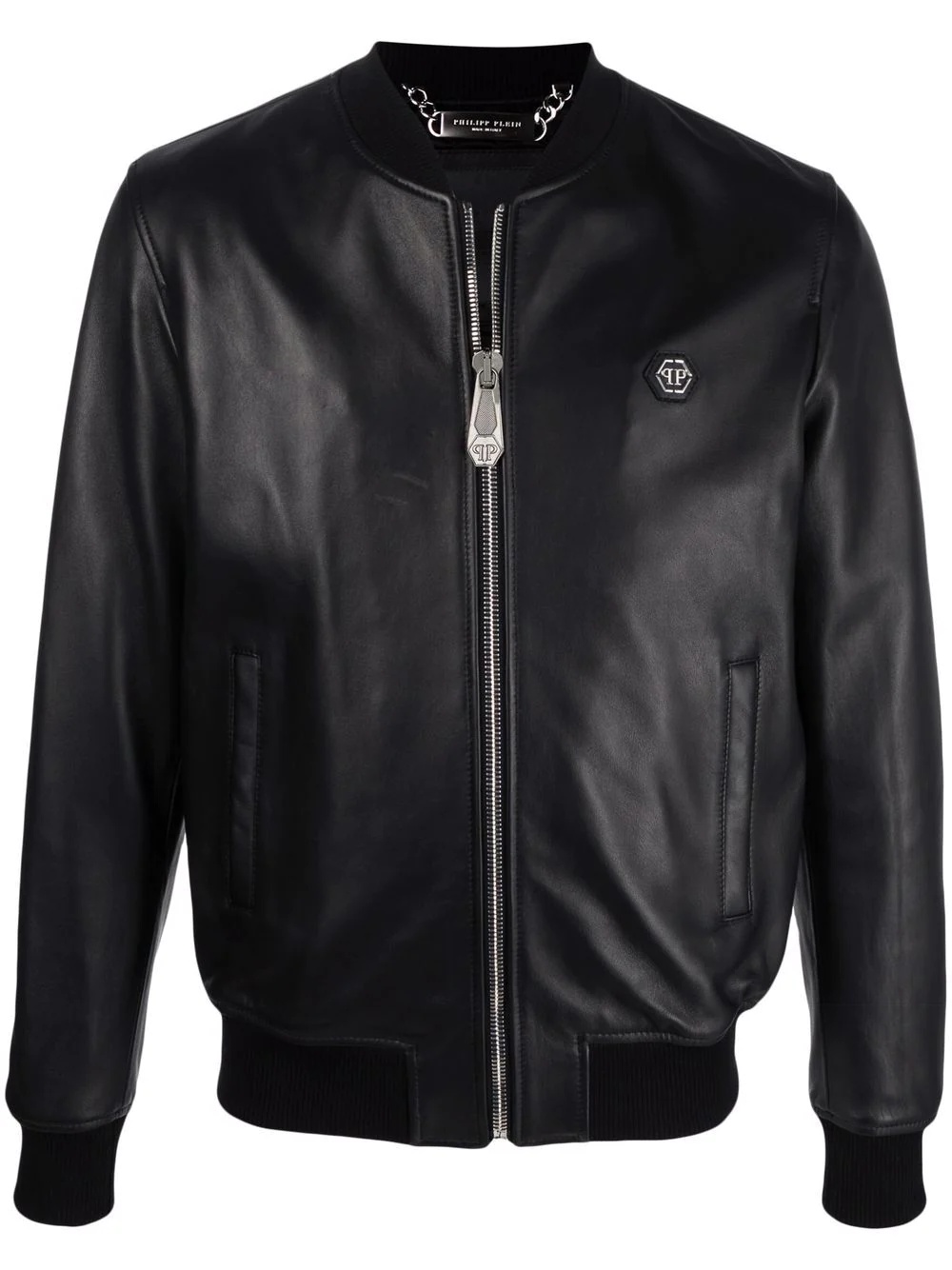 leather bomber jacket - 1