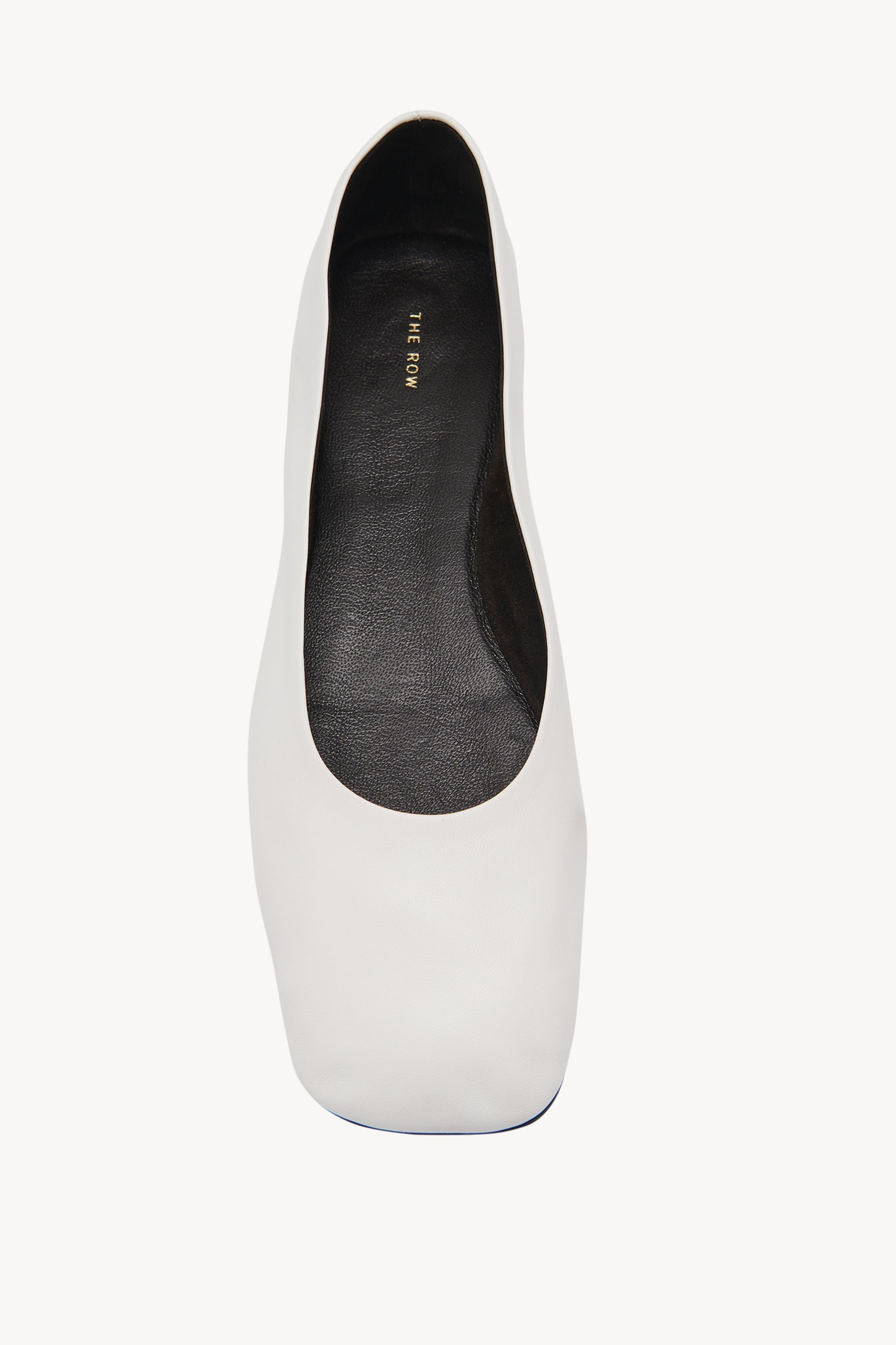 Square Ballet Flat in Leather - 3