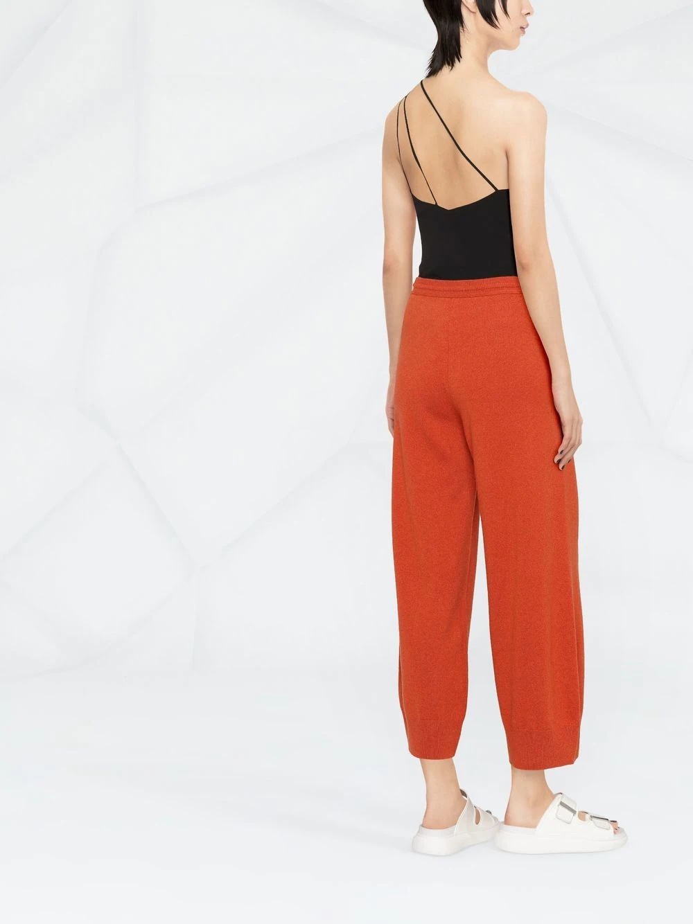 drawstring knitted trousers - 4