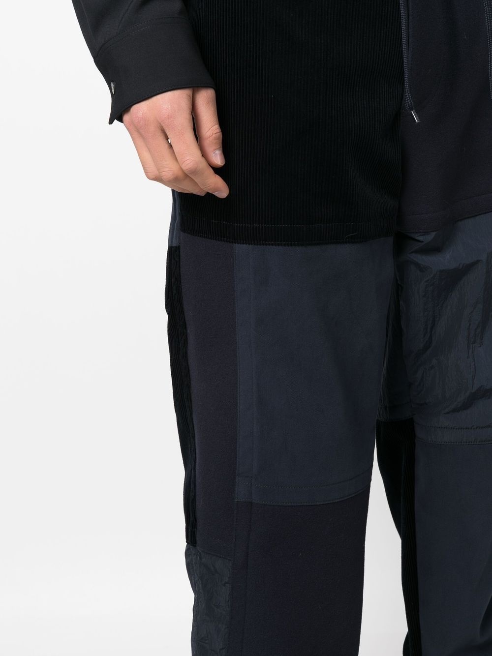 panelled straight-leg trousers - 5