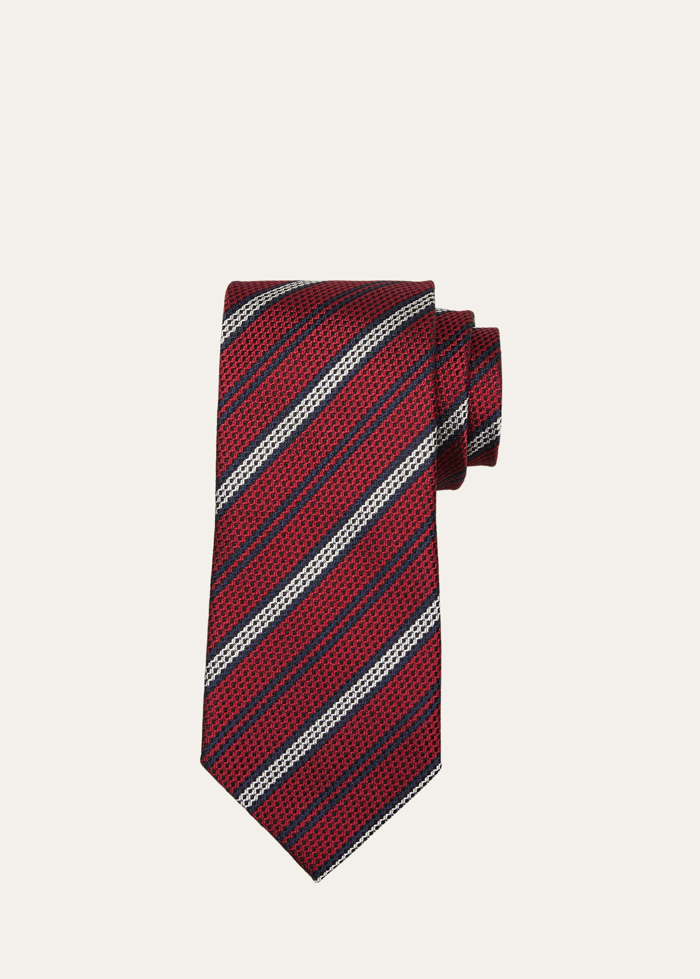 Men's Multi-Stripe Silk Jacquard Tie - 1